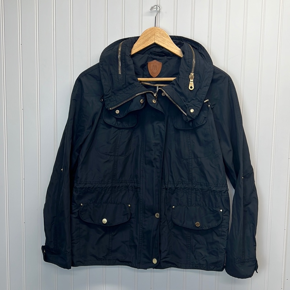 Massimo‎ Dutti Black Nylon Jacket Sz S